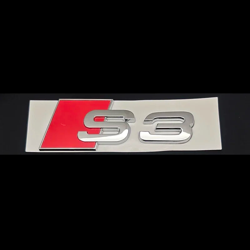 3D ABS Chrome Green Yellow Purple Blue Black Logo S3 Emblem Sticker Car Rear Trunk Badge For Audi S3 8V 8P 8L 8Y S 3 Accessories
