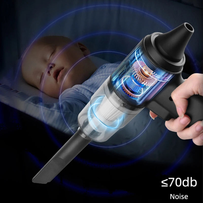 Xiaomi  2900000PA Car Wireless Vacuum Cleaner 120W Powerful Portable Handheld For Home & Auto Lightweight Cordless Rechargeable