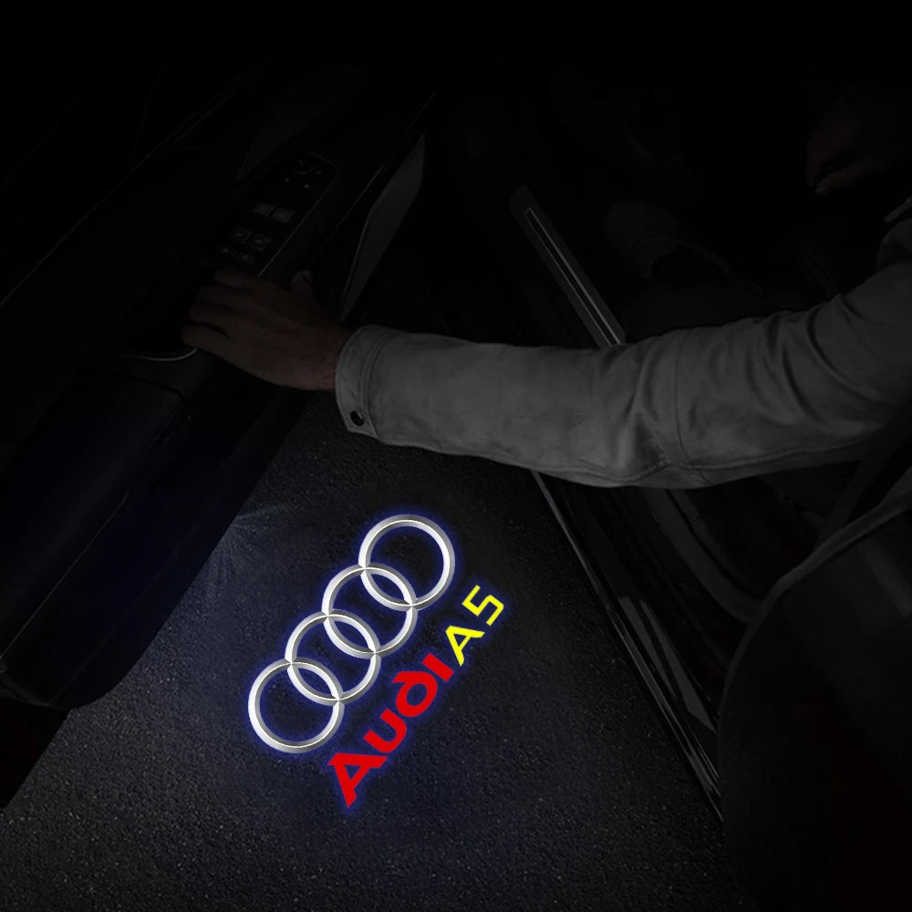 LED Car Door Logo Welcome Light Laser Projector Lamp For Audi Sline S3 S4 S5 S6 S7 RS Quattro Q7 Q5 Q3 A4 B8 8P A3 A6 C7 A5 A6L