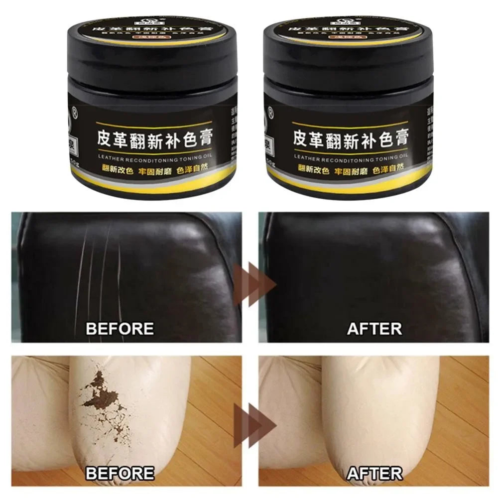 50ml Car Care Liquid Leather Repair Kit Auto Complementary Color Paste Car Seat Sofa Scratch Cracks Paint Care Cleaner 12 Colors