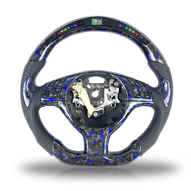 Carbon Fiber Car Steering Wheel with LED Display for BMW E46 M3 E38 E39 E46 E53 318 320 325 330 Customized Accessory