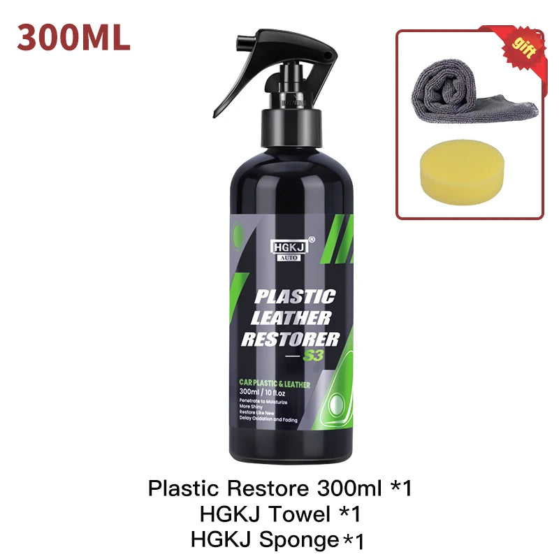 Interior Detailer Hgkj S3 Plastic Leather Restorer Quick Coat For Car Interior Refurbish Seat Leather Renovator Conditioner
