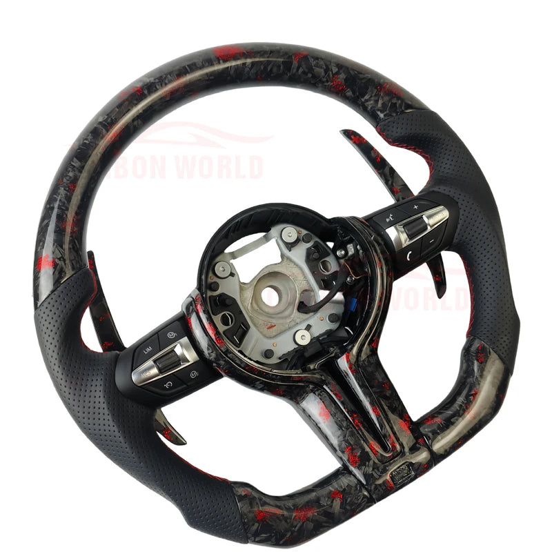 custom forged carbon fiber steering wheel Fof BMW M3 M4 M5 F30 F31 F32 F35 F36 F48 F52 F01 F02 F03 F10 F11 F13 F15 F16 F20 F21