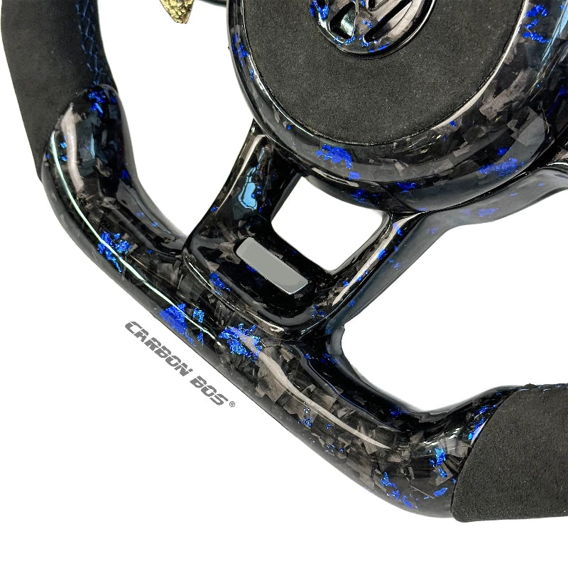 LED For Volkswagen Golf MK5 MK6 MK7 7.5 GTI GTD GTE R Polo Custom Carbon Fiber R Line Sports Steering Wheel Alcantara