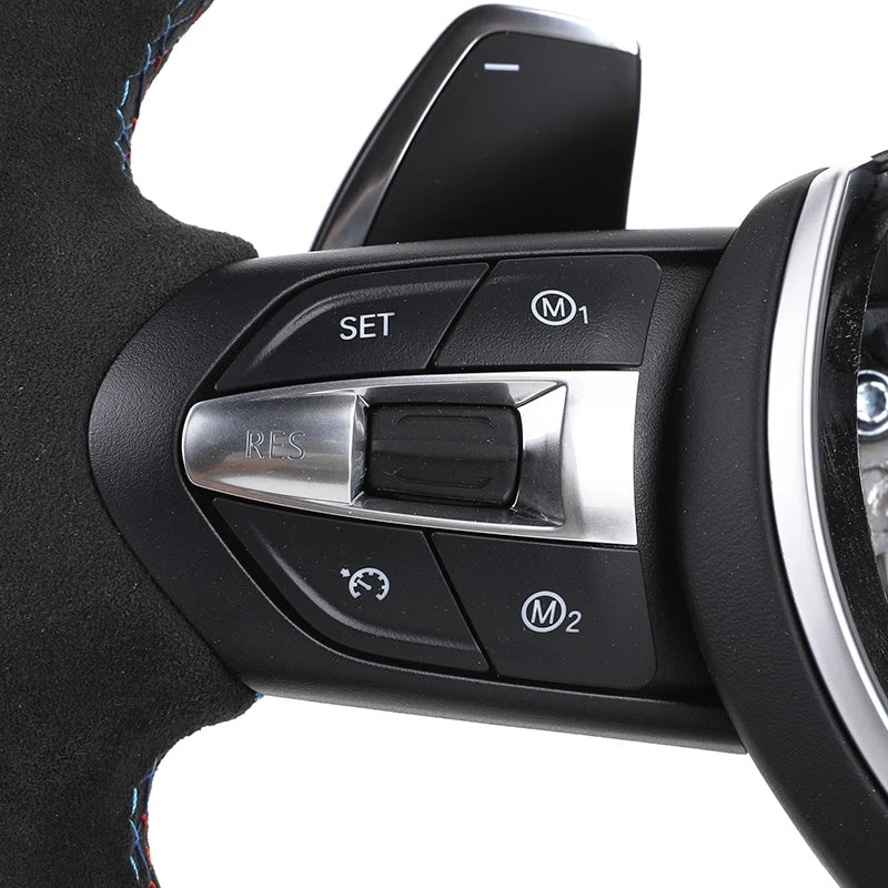 Wide Paddle Half Alcantara Leather M Sport Steering Wheel for BMW F06 F10 F20 F21 F22 F30 F31 F32 F34 F36 F80 F82 F87 F90 M3 M5