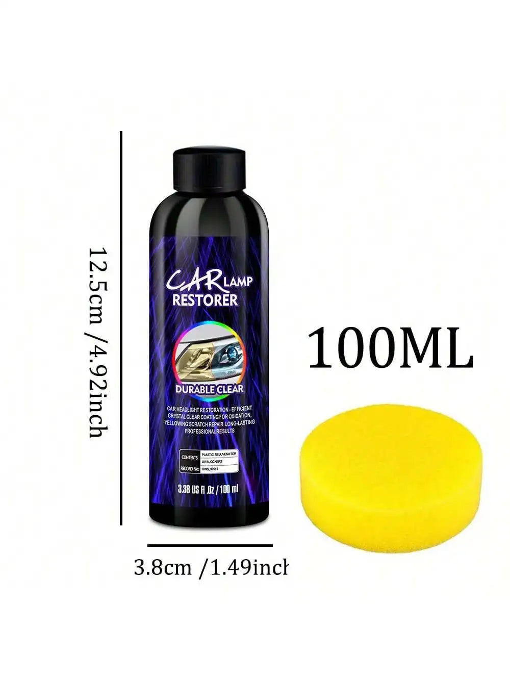 Car Headlight Polishing Agent Scratch Remover Repair Fluid Headlight Renewal Polish And Maintenance Liquid Kit Auto Accessories