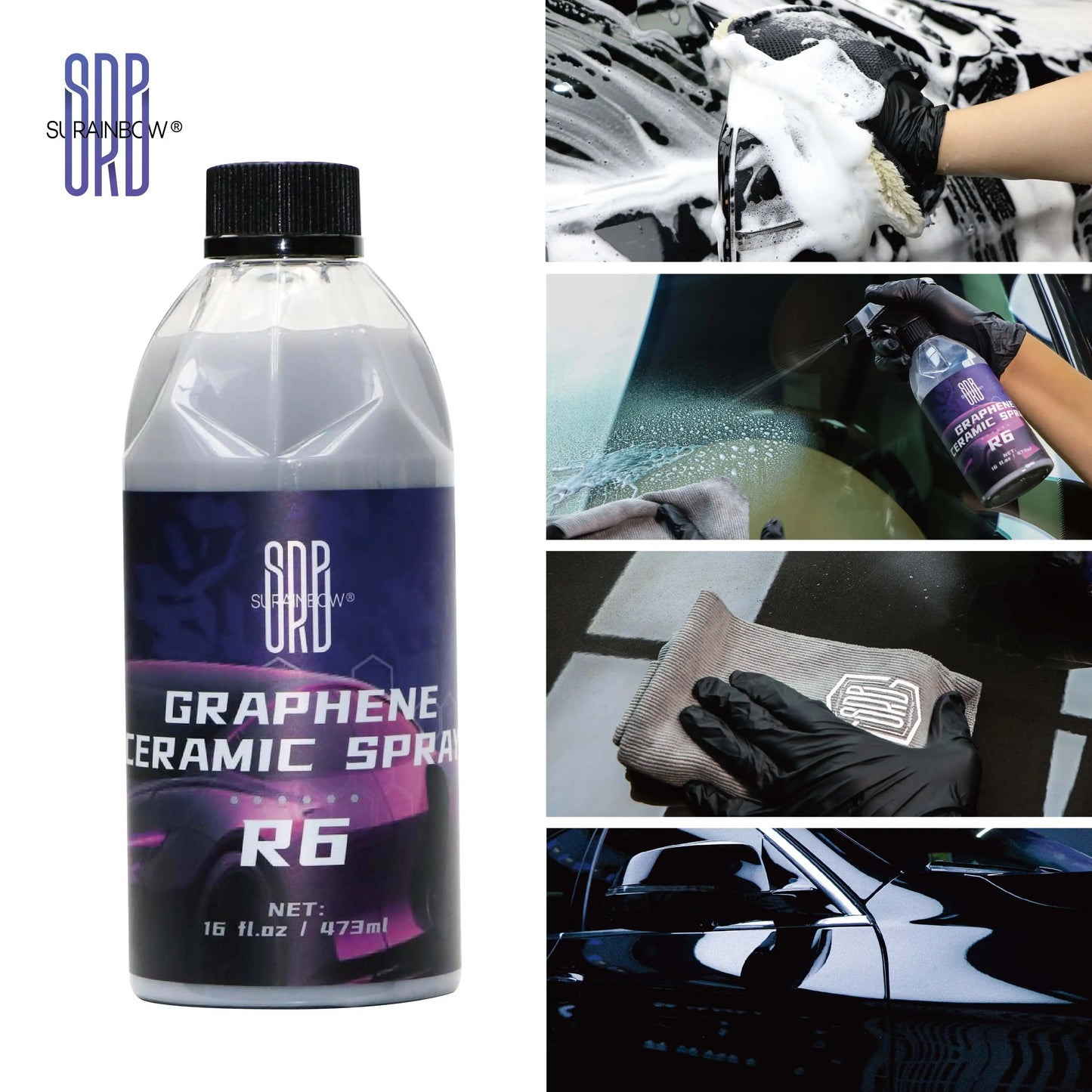 Graphene Ceramic Spray Coating- Sprayable Graphene Ceramic Coating for Cars | Adds Extreme Gloss,Depth,Shine & Protection,473 ML