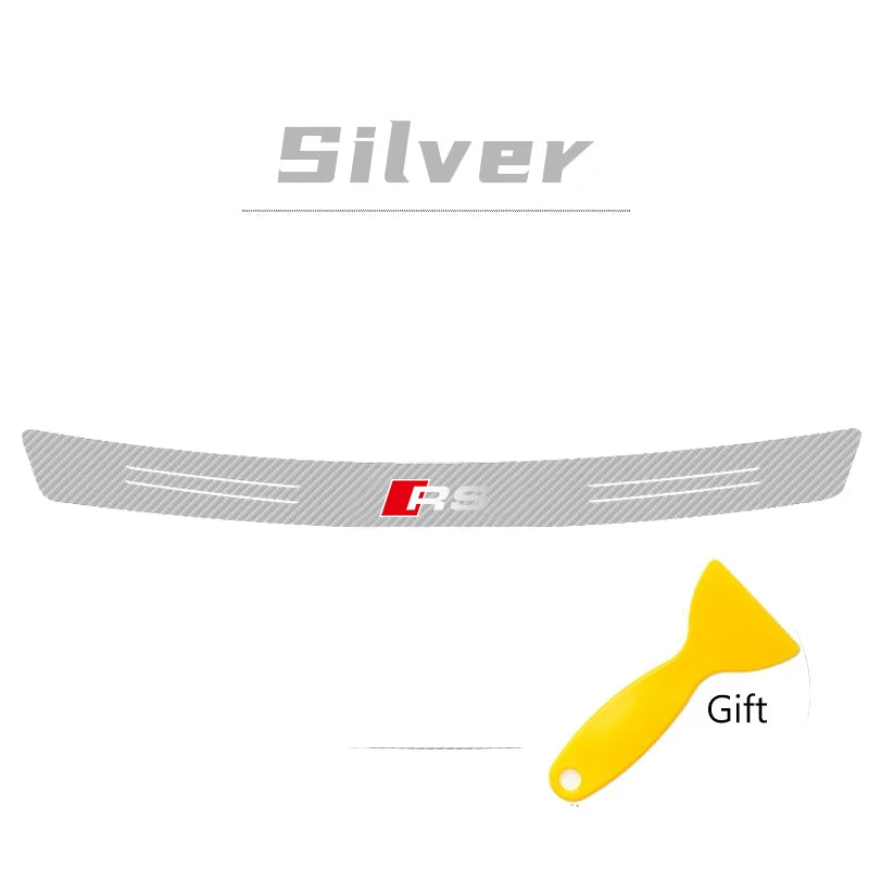 1Set Car Rear Bumper Trunk Load Edge Protective Stickers for Audi Sline S3 S4 S5 S6 S7 RS Quattro Q7 Q5 Q3 A4 B8 8P A3 A6 C7 A5