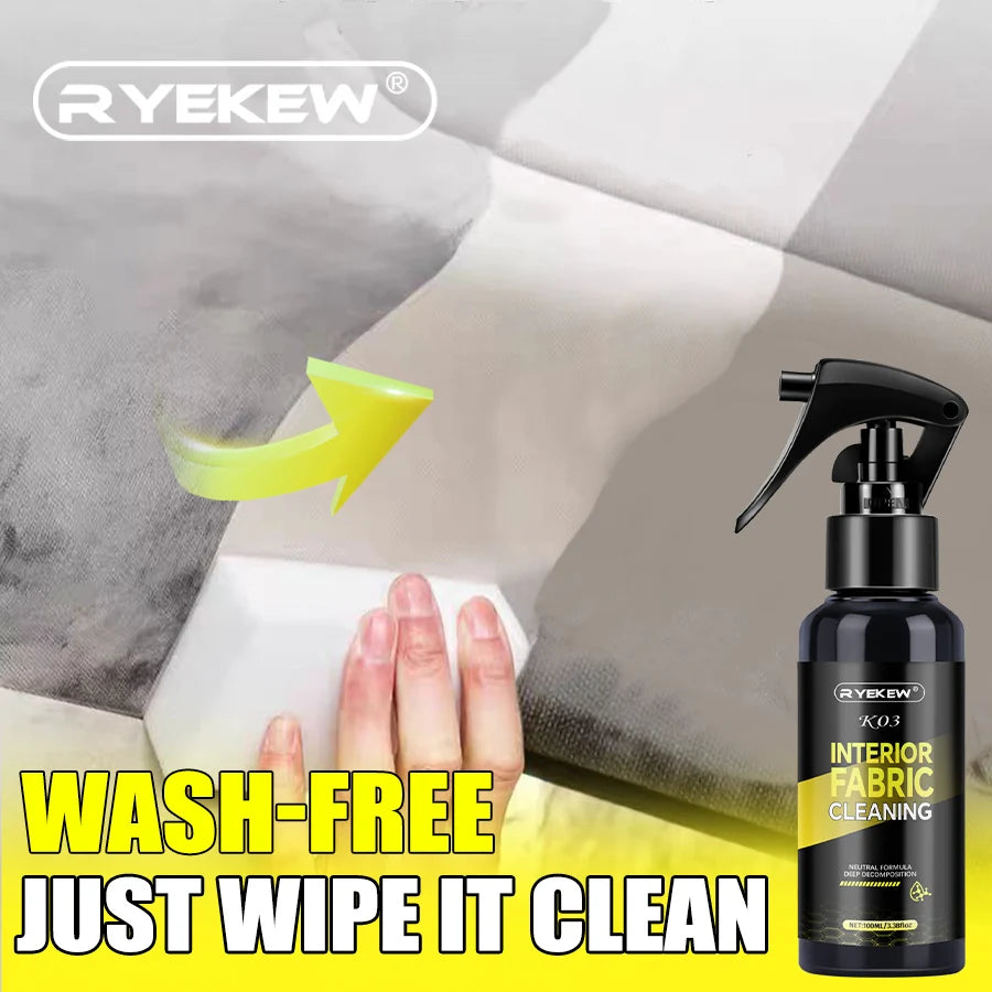 Car Interior Cleaner Agent Ceiling Cleaner Leather Flannel Woven Fabric Water Free Multipurpose Auto Dash Cleaning Tool