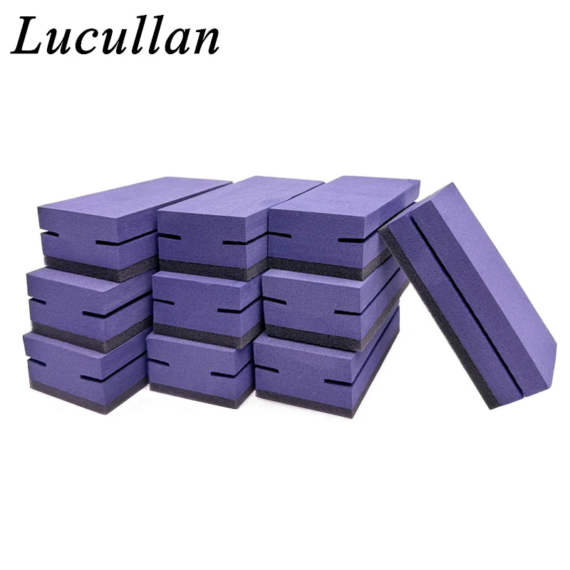 Lucullan Purple Ceramic Coating Applicator With Dark Blue Suede Clothes Perfect Kit For Car Ceramic Coating