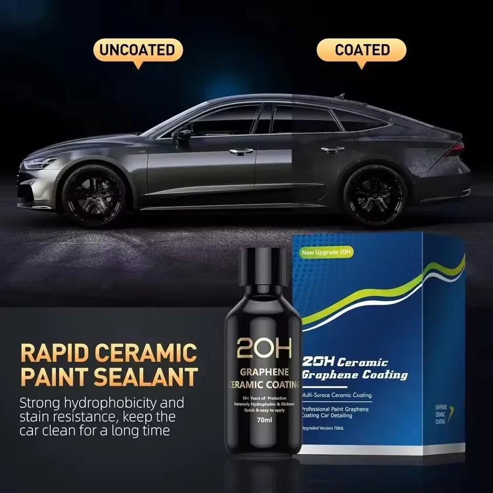 2025 Graphene Ceramic Coating 20H with Self Healing and UV Track Technology Car Detailing Professionals 10+ Years of Protection