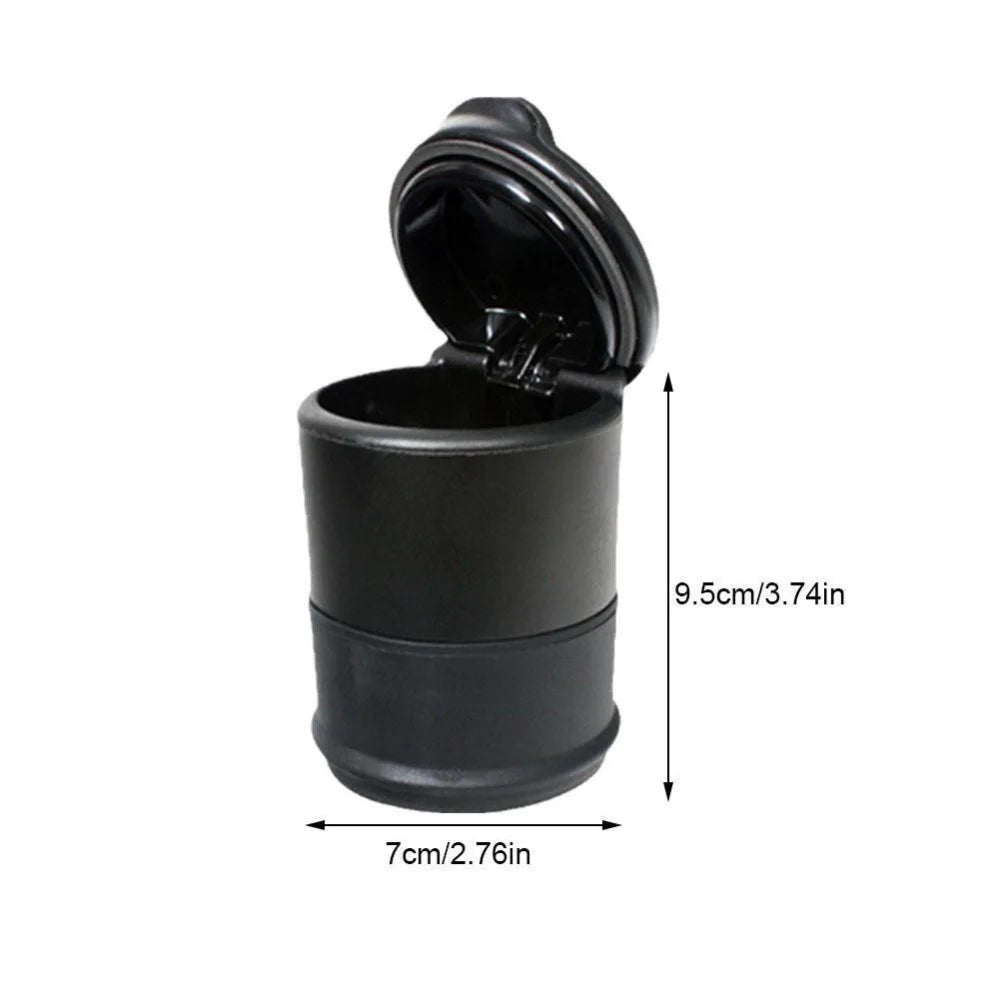 Flame Retardant Materials Car Trash Can High Temperature Resistance with Lid Car Storage Bucket Cylindrical Shape