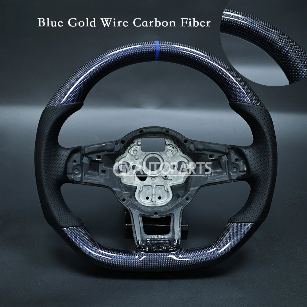 Fit For VW Carbon Fiber LED Steering Wheel Volkswagen Golf 7 MK7 Mk7.5 GTI Scirocco Polo GTS R Line  Customized Racing Wheel