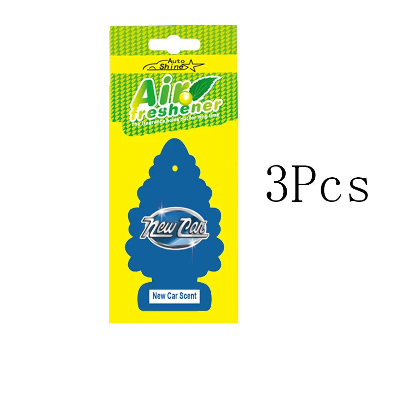 3-80pcs Christmas Tree Car Air Freshener Natural Scented Tea Paper Hanging Fragrance for Home and Auto Interior