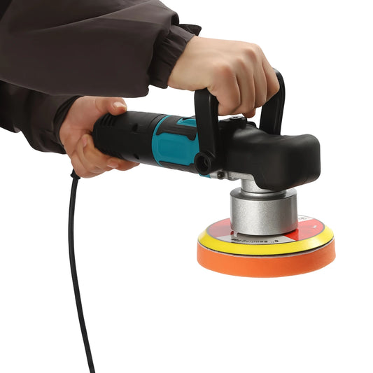Electric Polisher Eccentric Polishing Machine 2000-4500RPM for Waxing and Polishing Cars, Headlights and Furniture