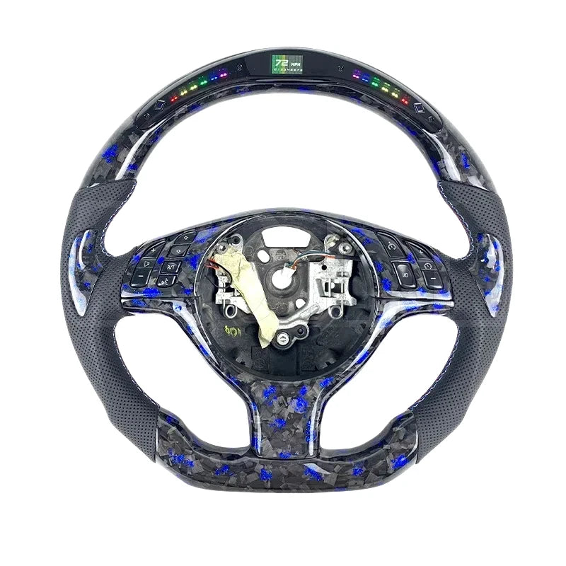 Carbon Fiber Car Steering Wheel with LED Display for BMW E46 M3 E38 E39 E46 E53 318 320 325 330 Customized Accessory