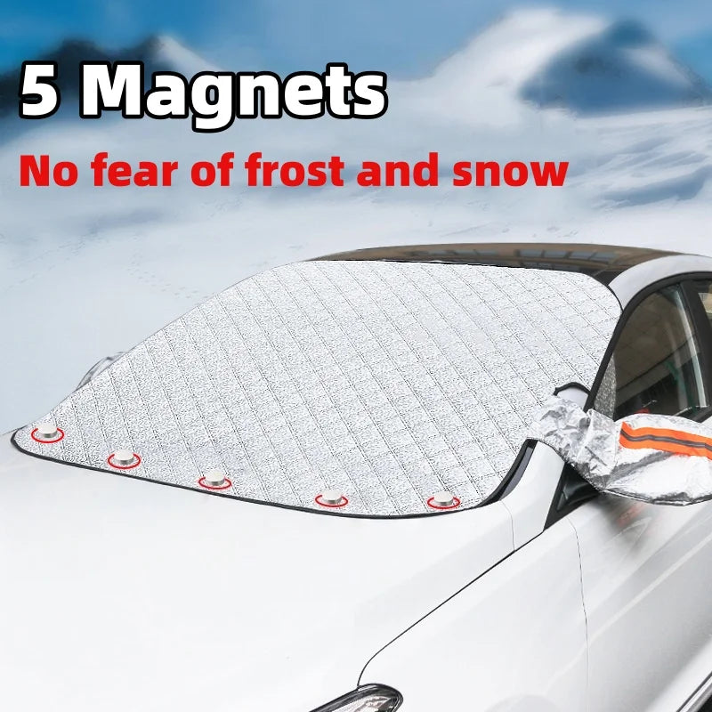Sunshade Cover Car Windshield Snow Sun Shade Waterproof Protector Automobile Magnetic Cover Car Front Windscreen Cover