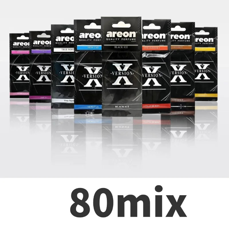 2-80PCS X Version Car Interior Hanging Air Freshener Natural Tea Perfume for Home Bathroom Decor