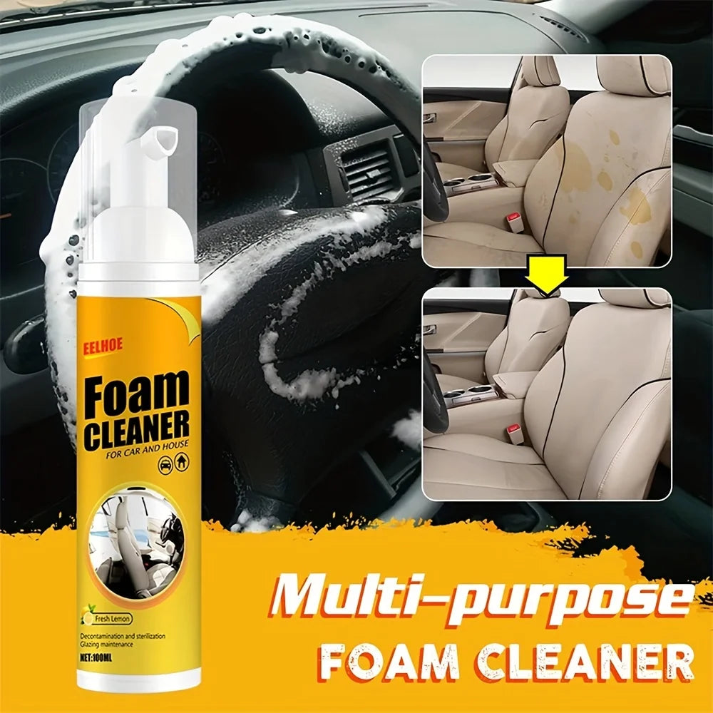 30/60/100ML Spray Foam Cleaner Leather Curing Agent Bubble Cleaning Spray Car Interior Wash Maintenance for Auto Home Use MG