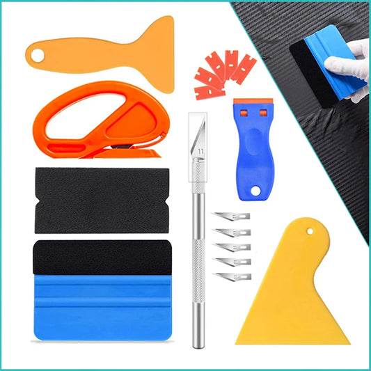 Car Wrapping Tools Kit Vinyl Scraper Cutter Film Squeegee Vinyl Spatulas Wrap Foil Tool Window Tinting Tools Car Accessories